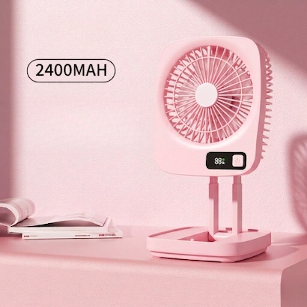 Rechargeable Soft Light Desktop Silent Foldable Electric Table Fan (JK-F666)