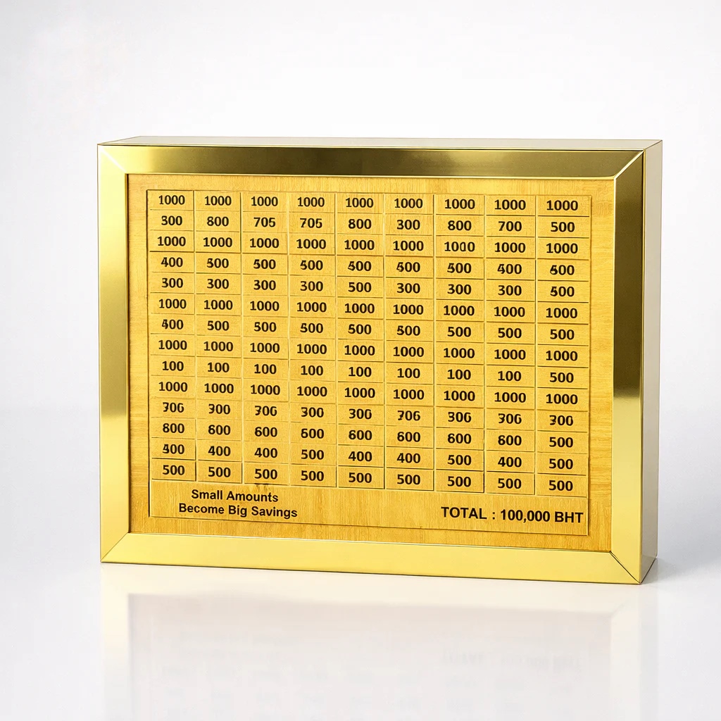 Wooden Money Saving Box (সাথে ফ্রি মার্কার)